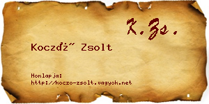Koczó Zsolt névjegykártya